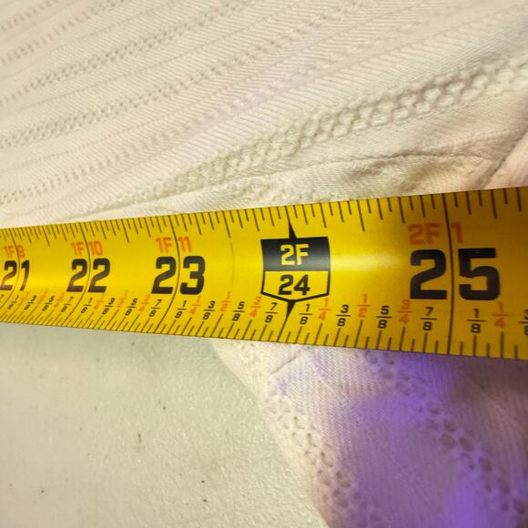 Banana Republic cotton/Hemp off white patterned Ankle Martin pants Sz 4 - Picture 7 of 8